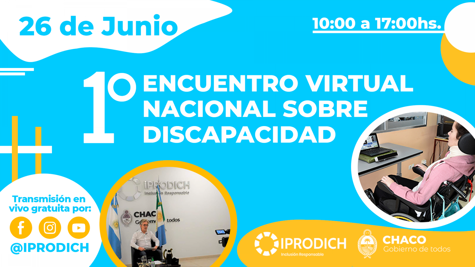 IPRODICH te invita a participar del 1° Encuentro Virtual Nacional sobre Discapacidad
