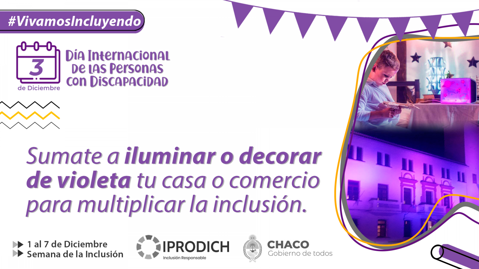 IPRODICH invita a sumarse a la campaña #VivamosIncluyendo por el Día Internacional de las Personas Con Discapacidad